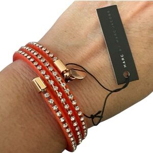 Marc By Marc Jacobs Slinky Pink Bracelet Wrap around with crystal detail…